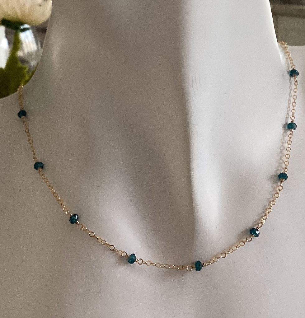 London Blue Topaz Dot Necklace