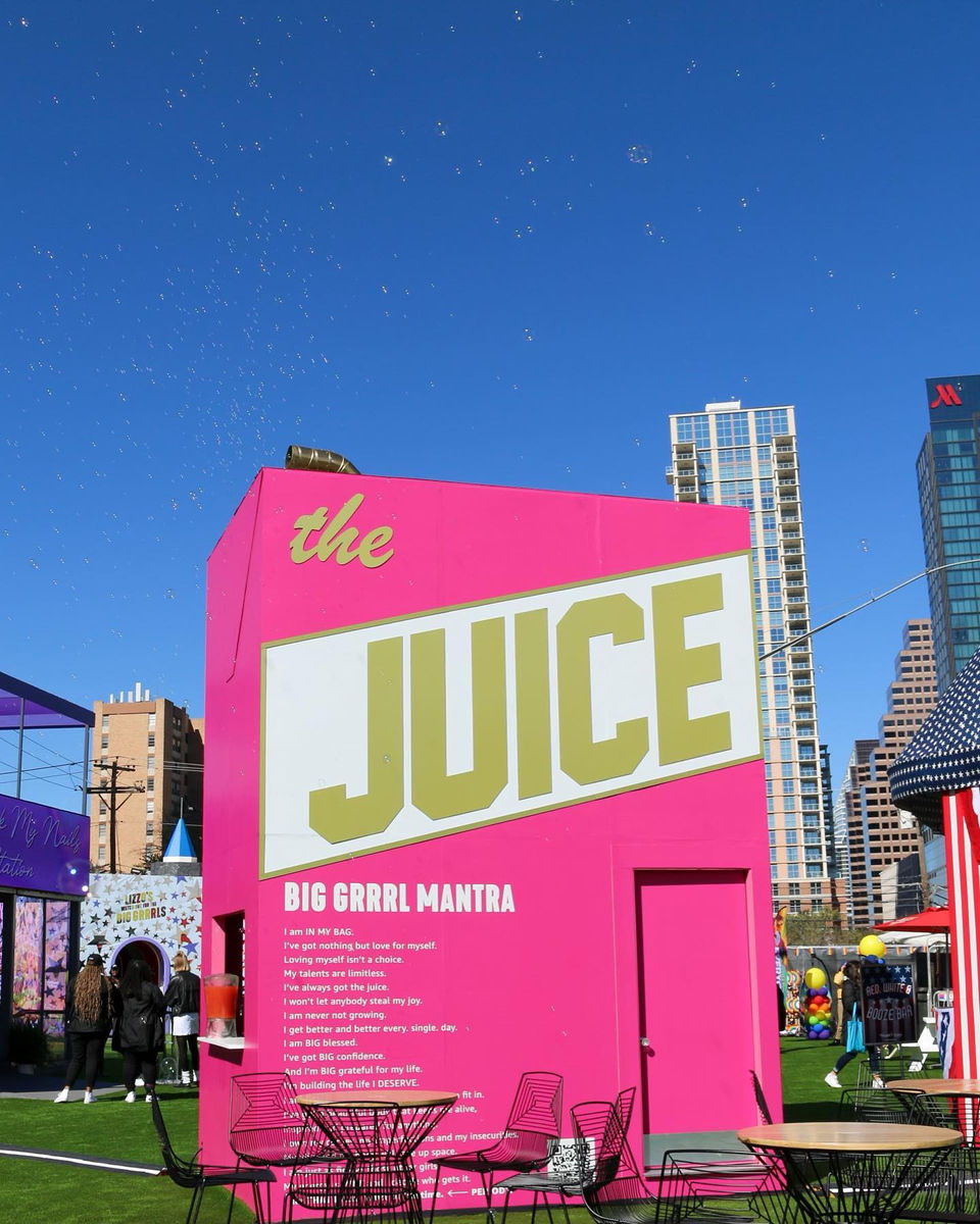 Amazon Prime Video's Vought A Burger and The Juice Bar activations inspired by The Boys and Lizzo's album the Juice  at SXSW.