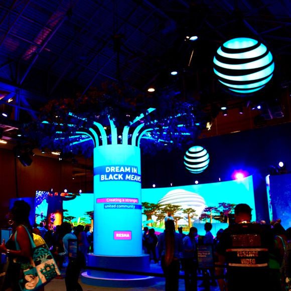 Video Wall. ATT Tree of Dreams. Tree made of LED display wall.