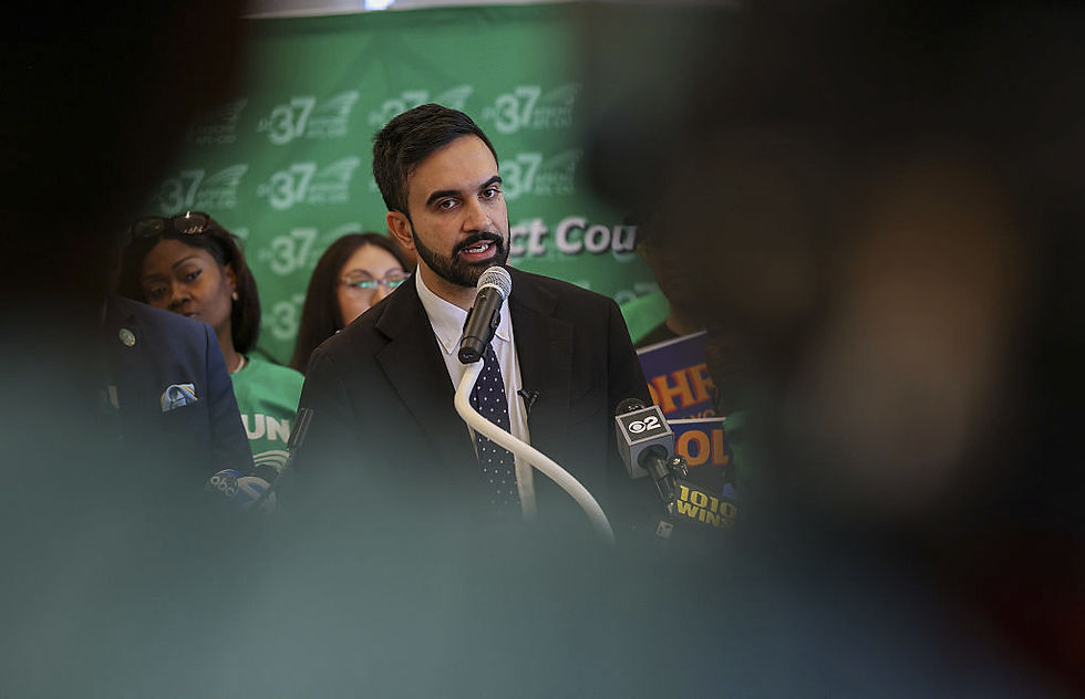 Pictured: Zohran Mamdani speaks at an endorsement event from the union DC 37 on July 15, 2025, in New York City. (Photo by Spencer Platt/Getty Images)