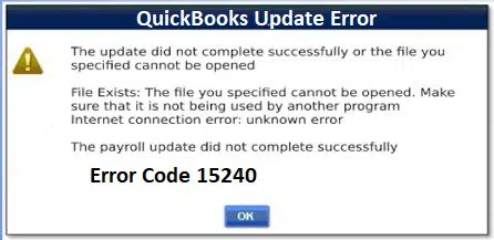 QuickBooks Error 15240