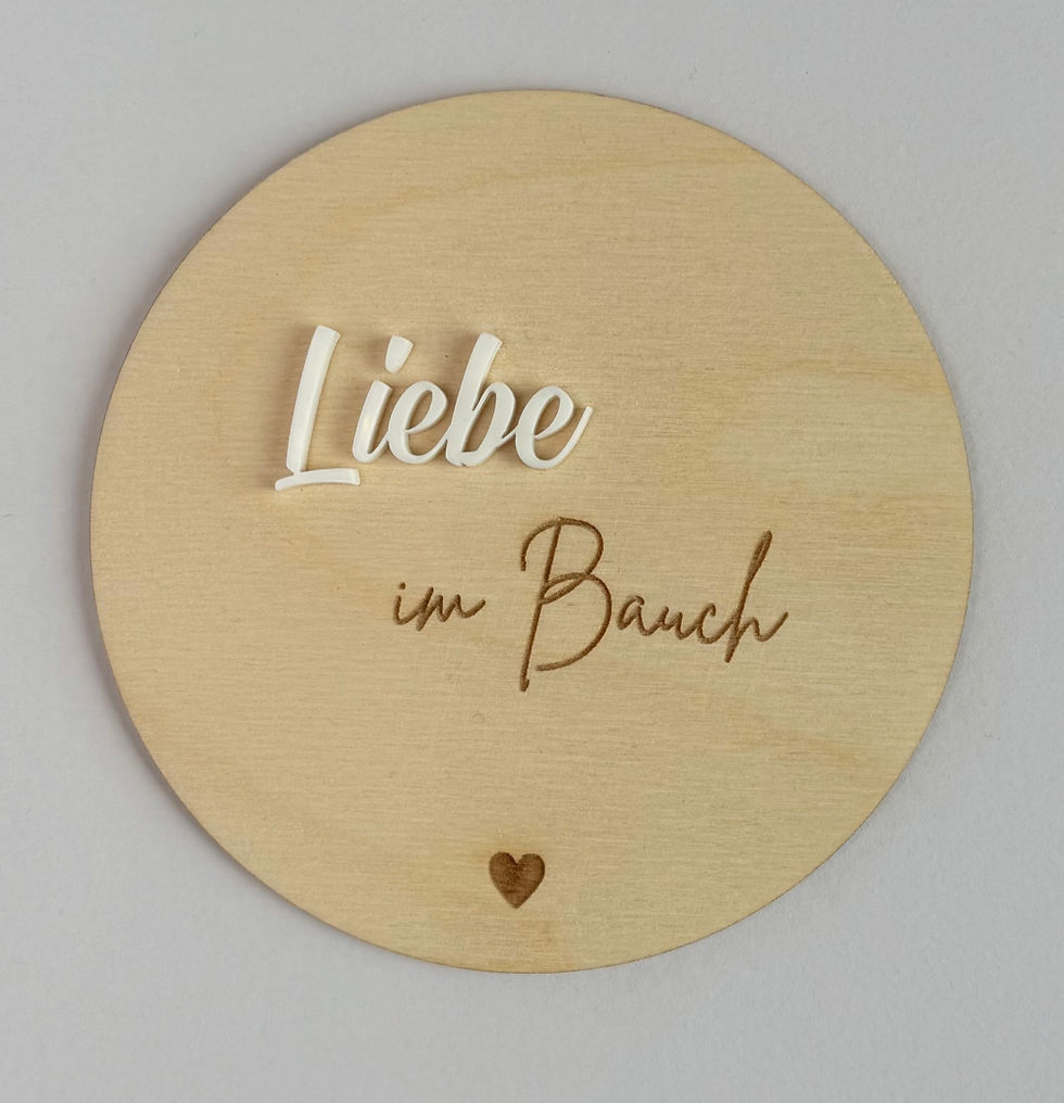 Miniaturbild: Liebe im Bauch Holzschilder graviert