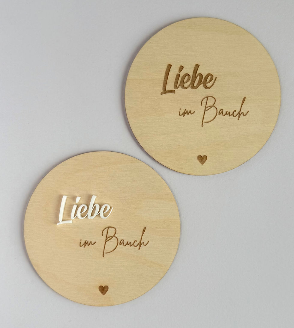 Miniaturbild: Liebe im Bauch Holzschilder graviert