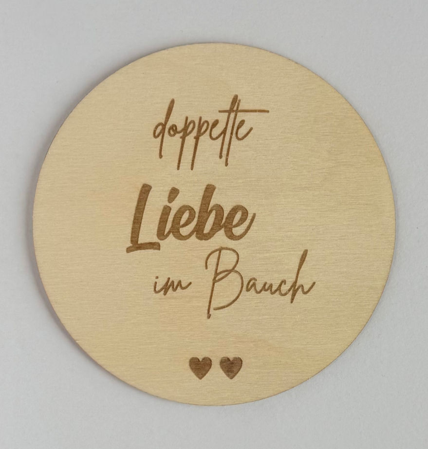 Miniaturbild: Liebe im Bauch Holzschilder graviert