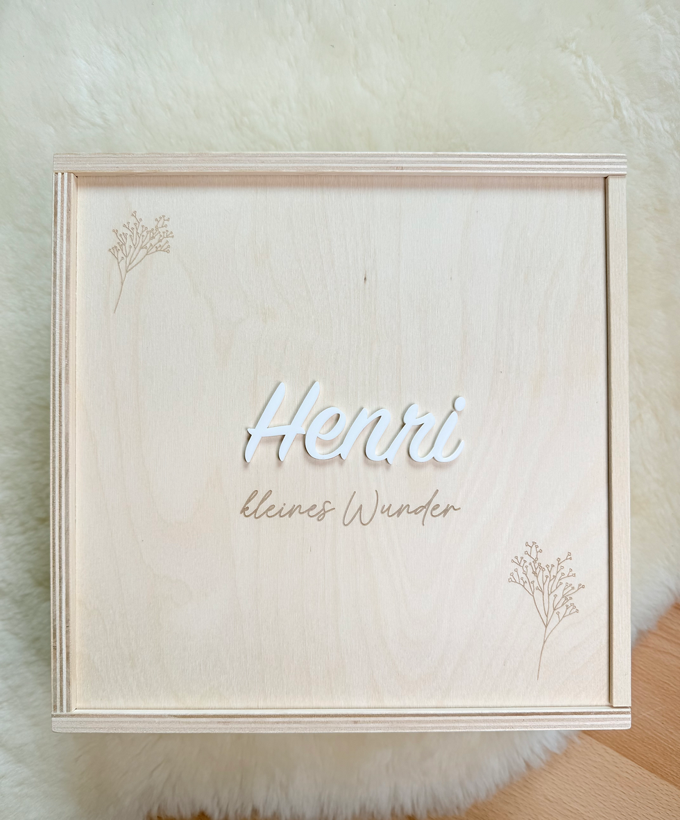 Miniaturbild: Erinnerungskiste personalisiert "kleines Wunder"