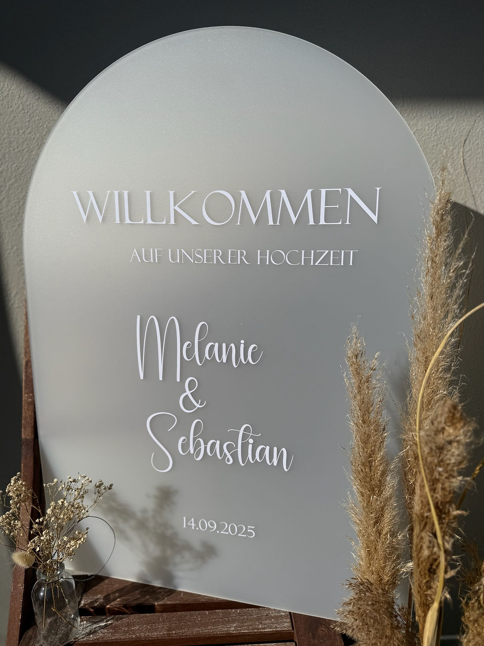 Miniaturbild: Willkommensschild Acryl Frost