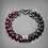 Thumbnail: Gunmetal Stainless Steel Link Chain Stone Beaded Bracelet