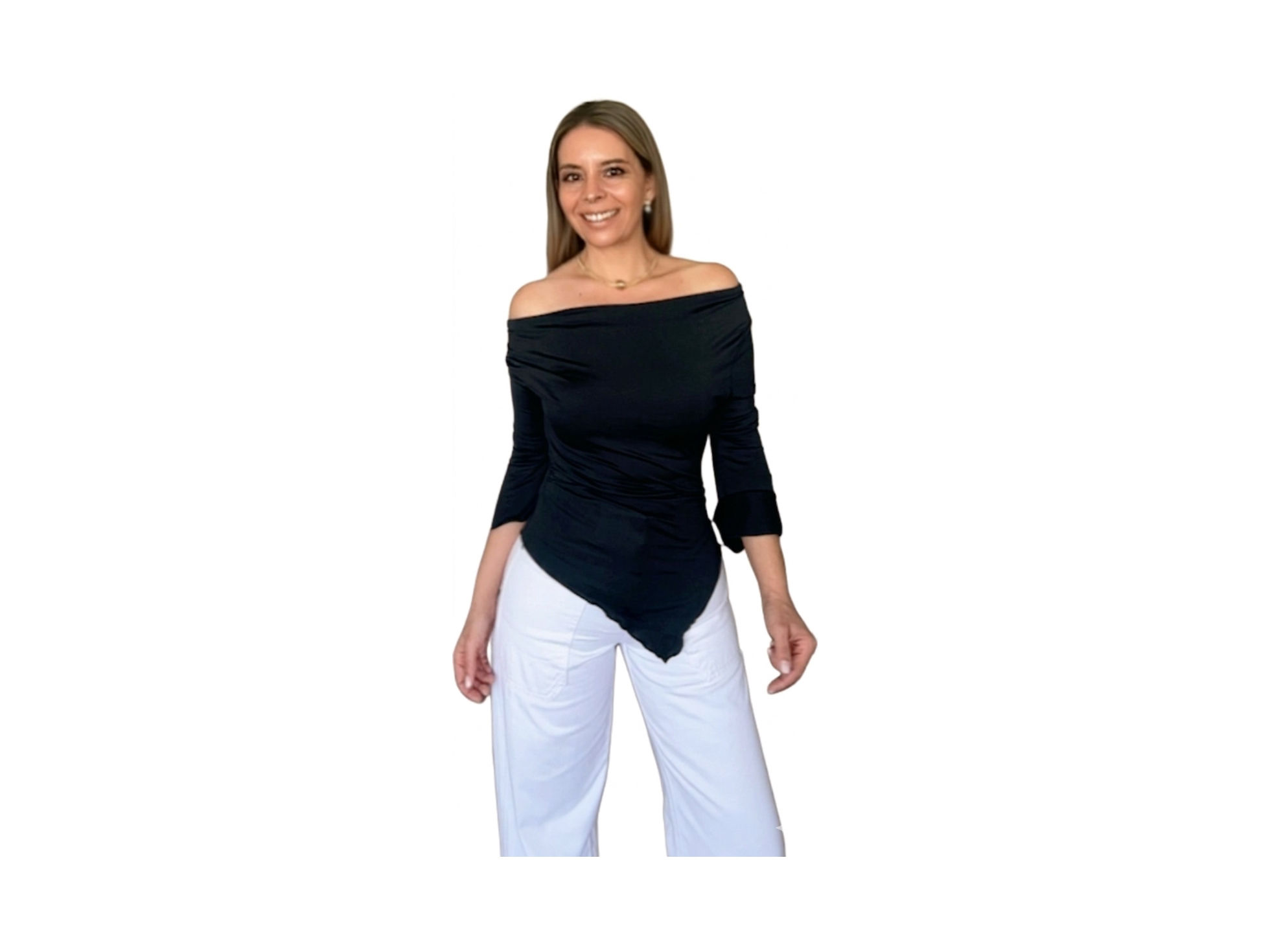 Top Asimétrico Black