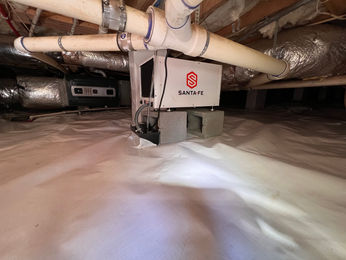 Crawl Space Improvements - Encapsulation featuring a Santa-Fe unit.