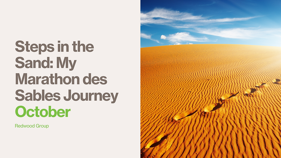 Steps In The Sand: My Marathon des Sables Journey - October