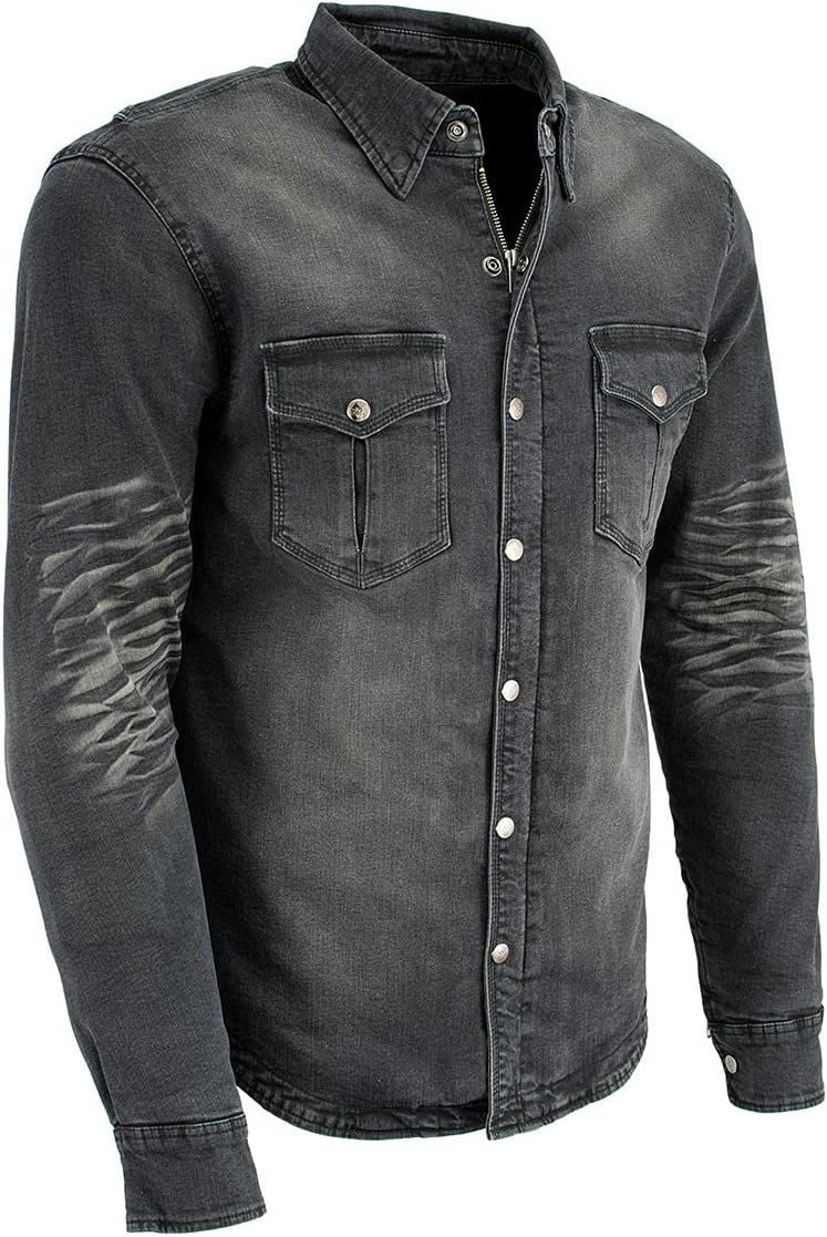 Men's Denim Biker Shirt