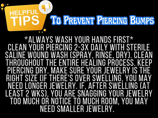 prevent piercing bumps