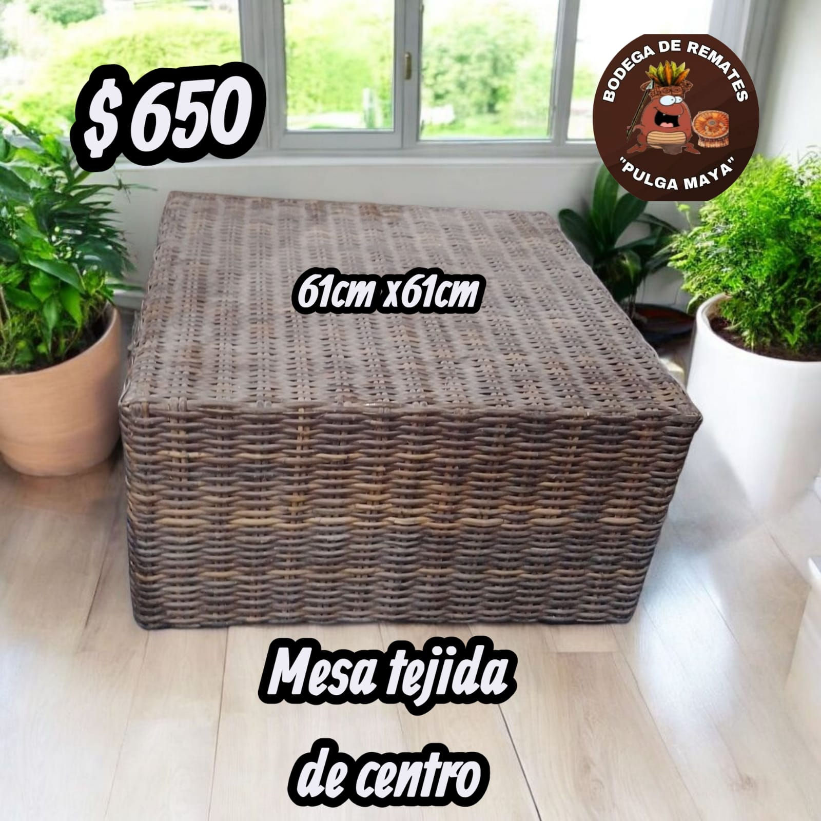 Mesa de centro tejida