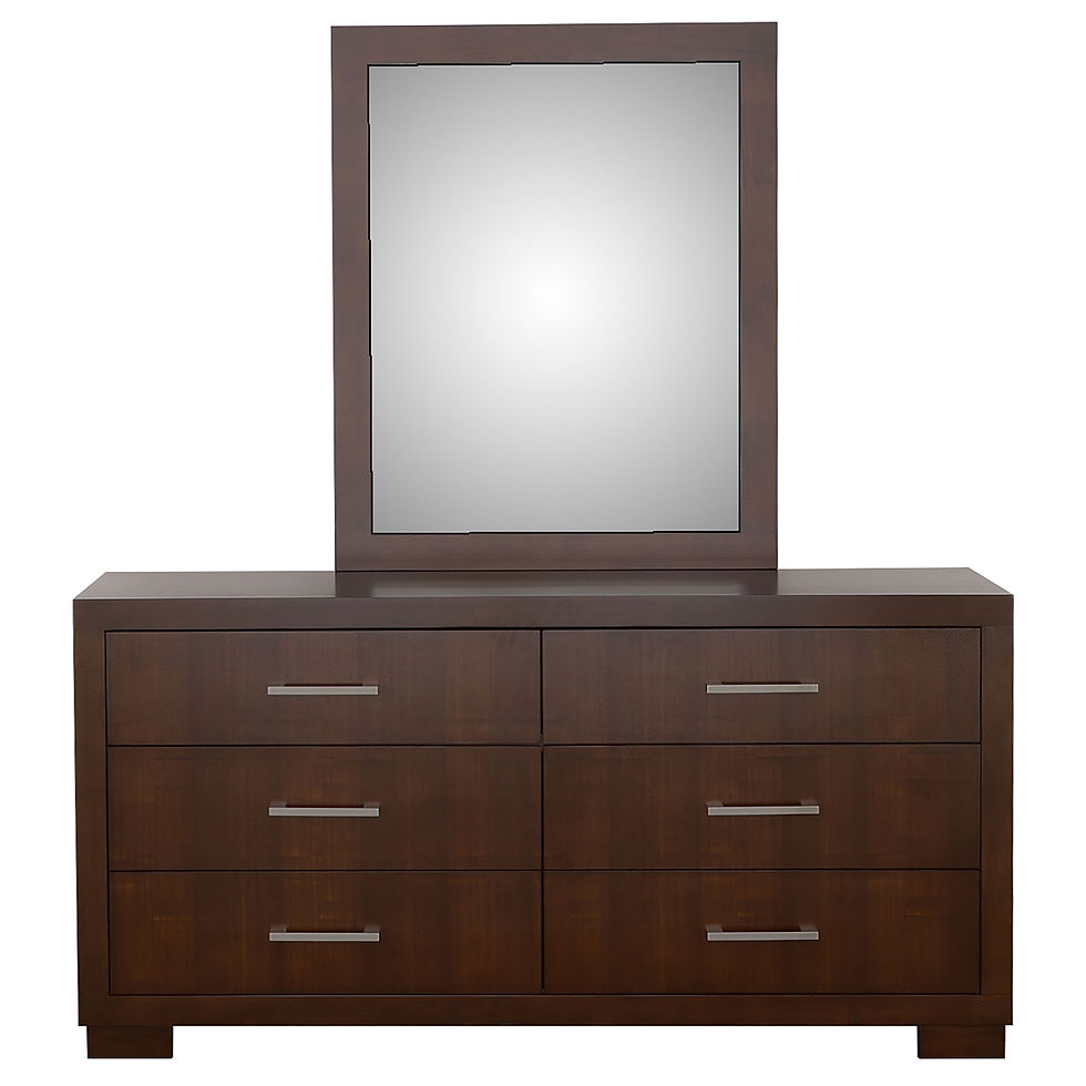 Thumbnail: Jessica 6-drawer Dresser with Mirror Cappuccino
