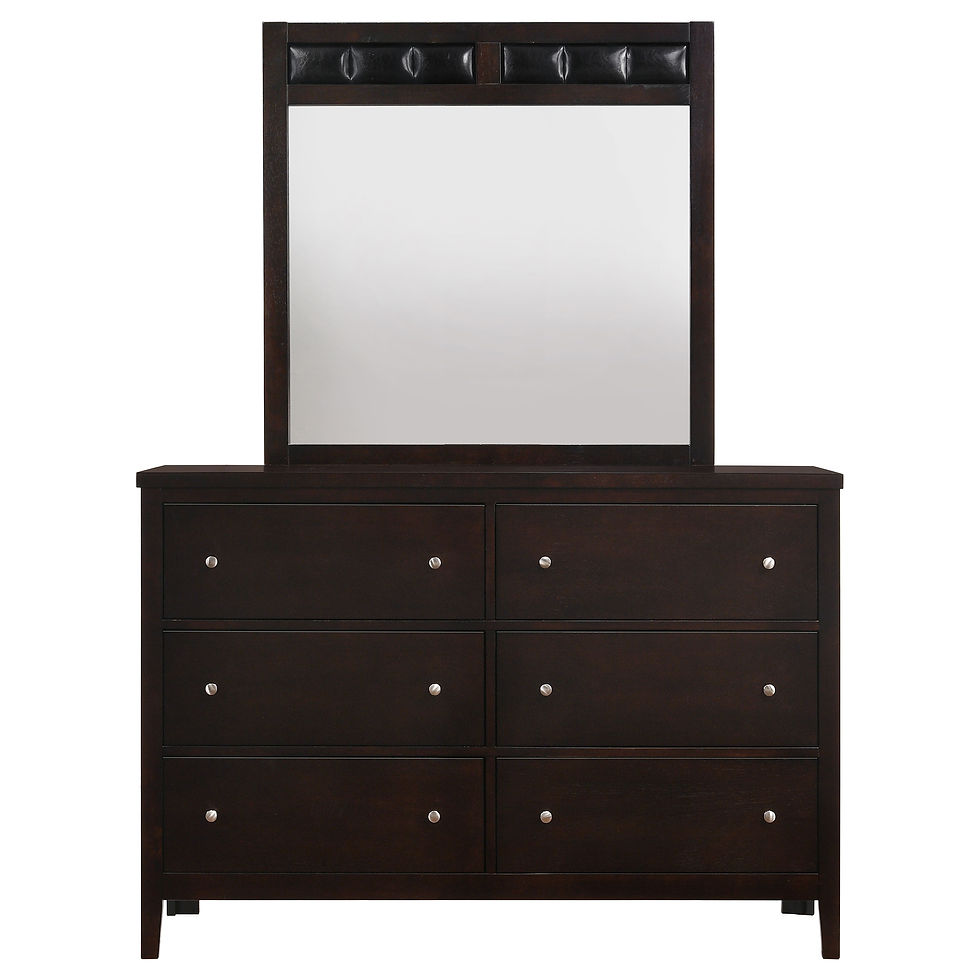 Thumbnail: Carlton 6-drawer Dresser with Mirror Cappuccino