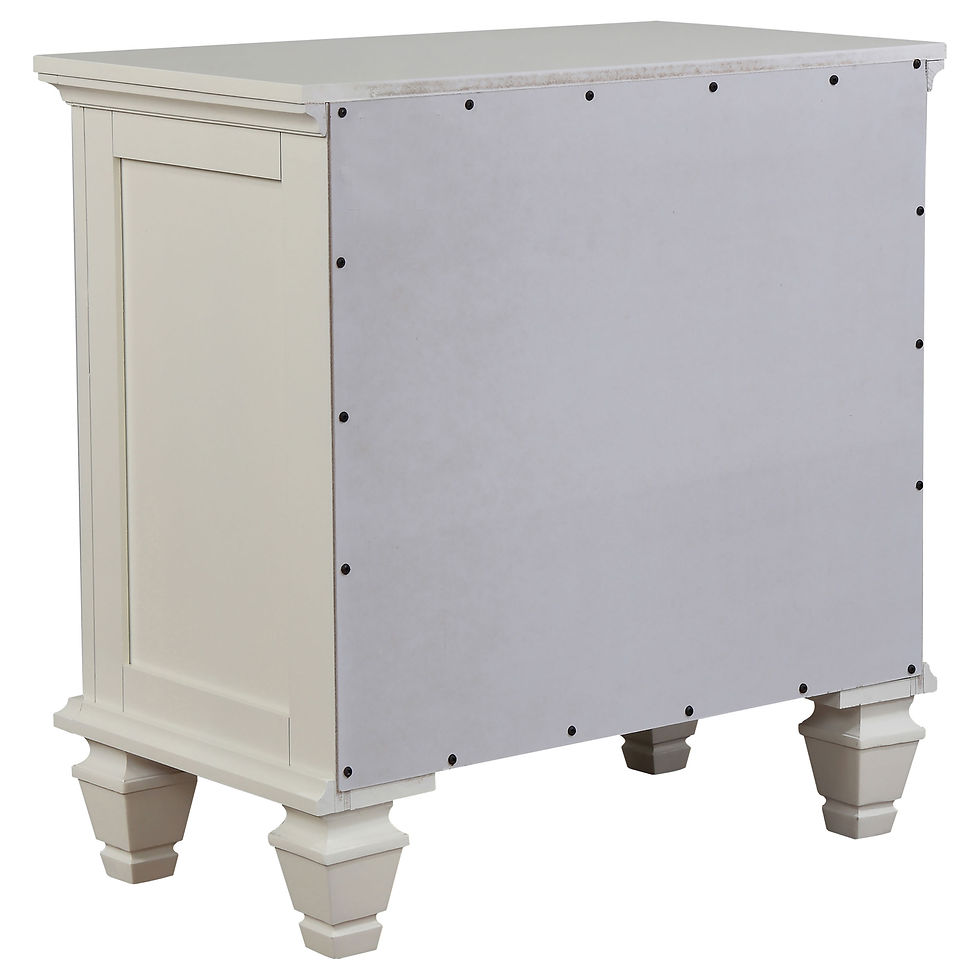 Thumbnail: Sandy Beach 4-piece Eastern King Bedroom Set Cream White