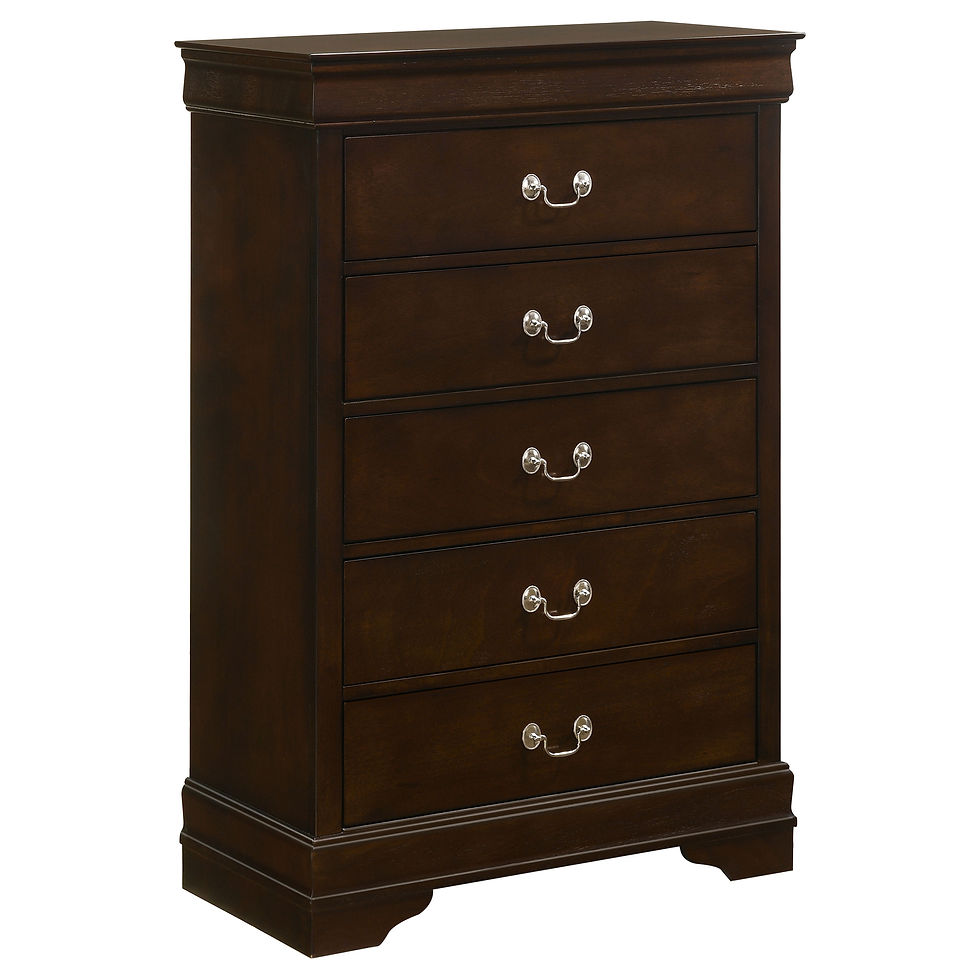 Thumbnail: Louis Philippe 5-piece Queen Bedroom Set Cappuccino