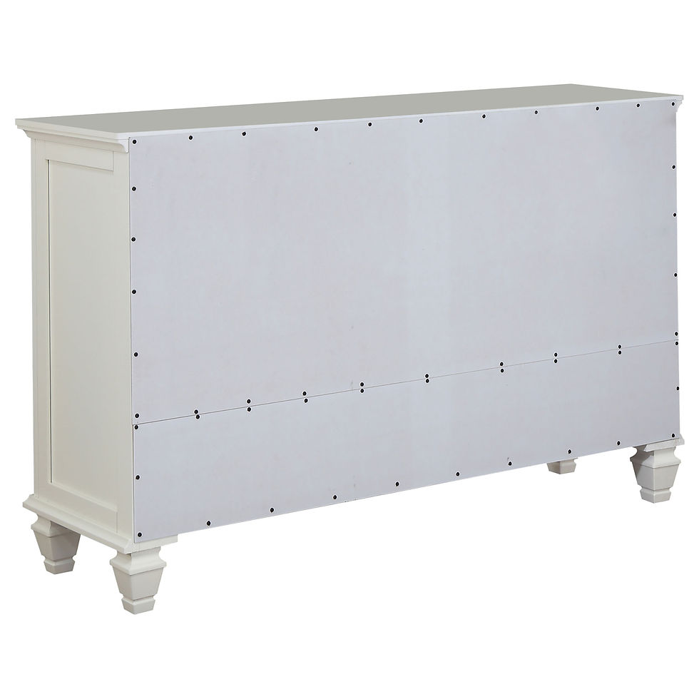 Thumbnail: Sandy Beach 4-piece California King Bedroom Set Cream White