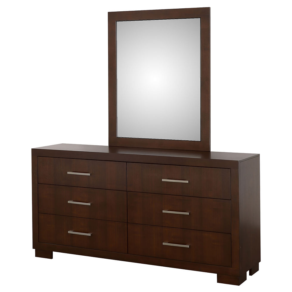 Thumbnail: Jessica 6-drawer Dresser with Mirror Cappuccino