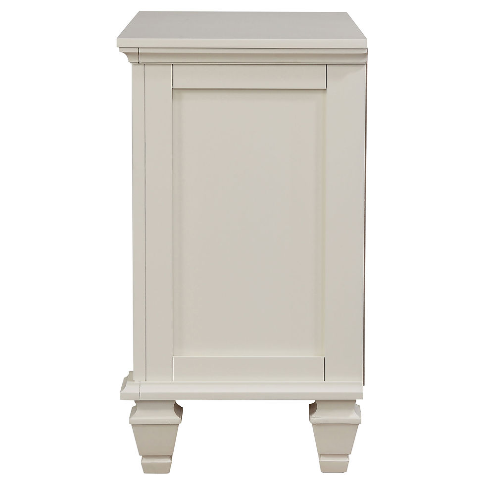 Thumbnail: Sandy Beach 3-drawer Nightstand Cream White