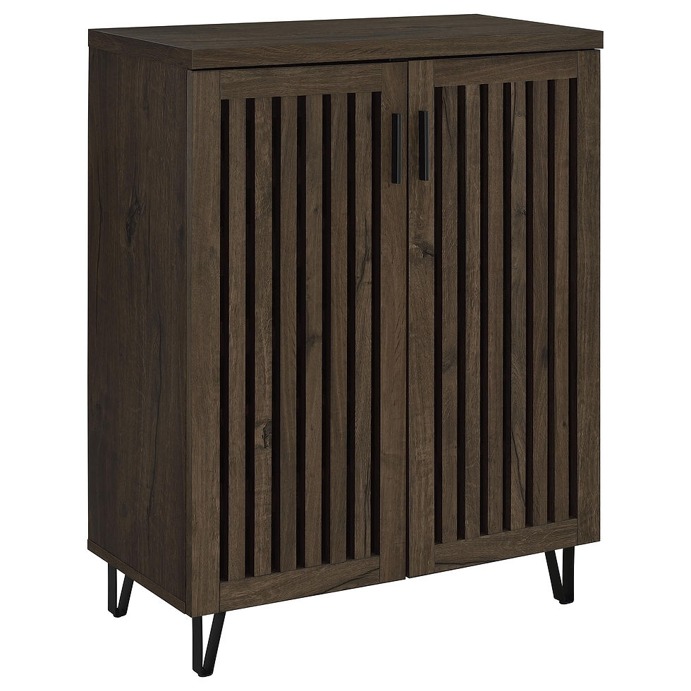 Thumbnail: Brixton 2-door Entryway Shoe Storage Cabinets Smoked Oak