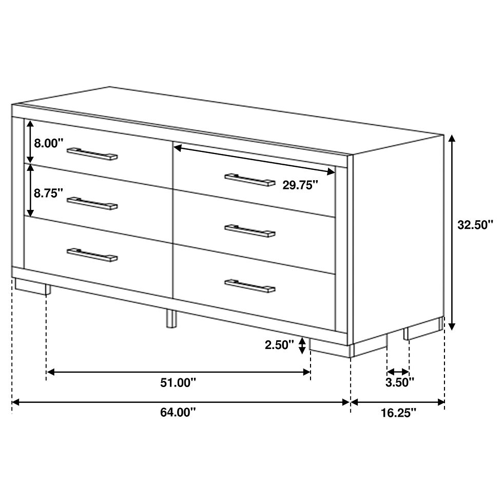Thumbnail: Jessica 5-piece Queen LED Bedroom Set Cappuccino