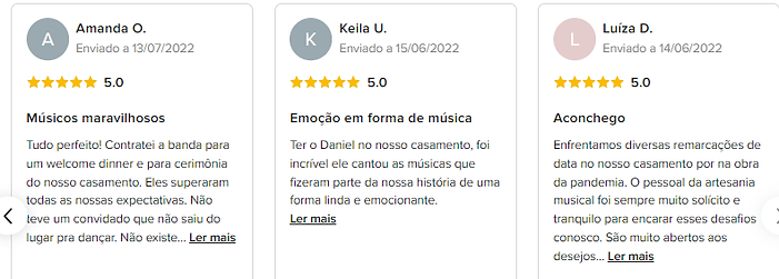 depoimento de noivos sobre nosso grupo musical para casamentos
