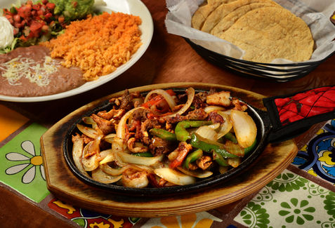 Delicious fajitas, delicious mexican food
