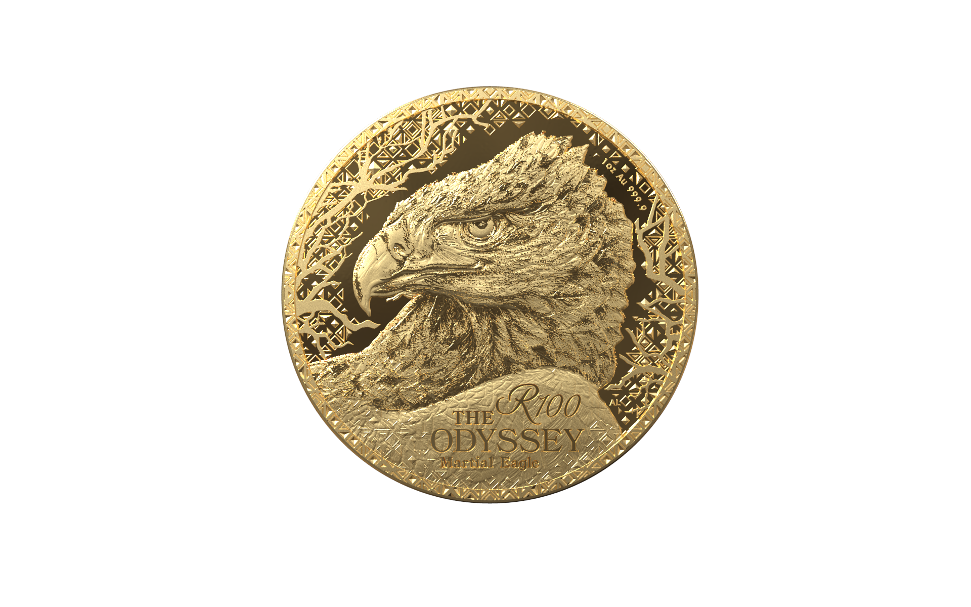 Martial Eagle R100 1 OZ GOLD The Odyssey Of Sky