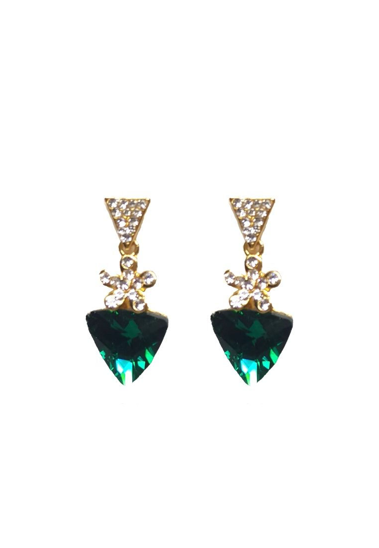 green earrings