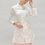 Thumbnail: Loveaisyah White Floral Chiffon Burnout high neck Top & Jacquard Skirt