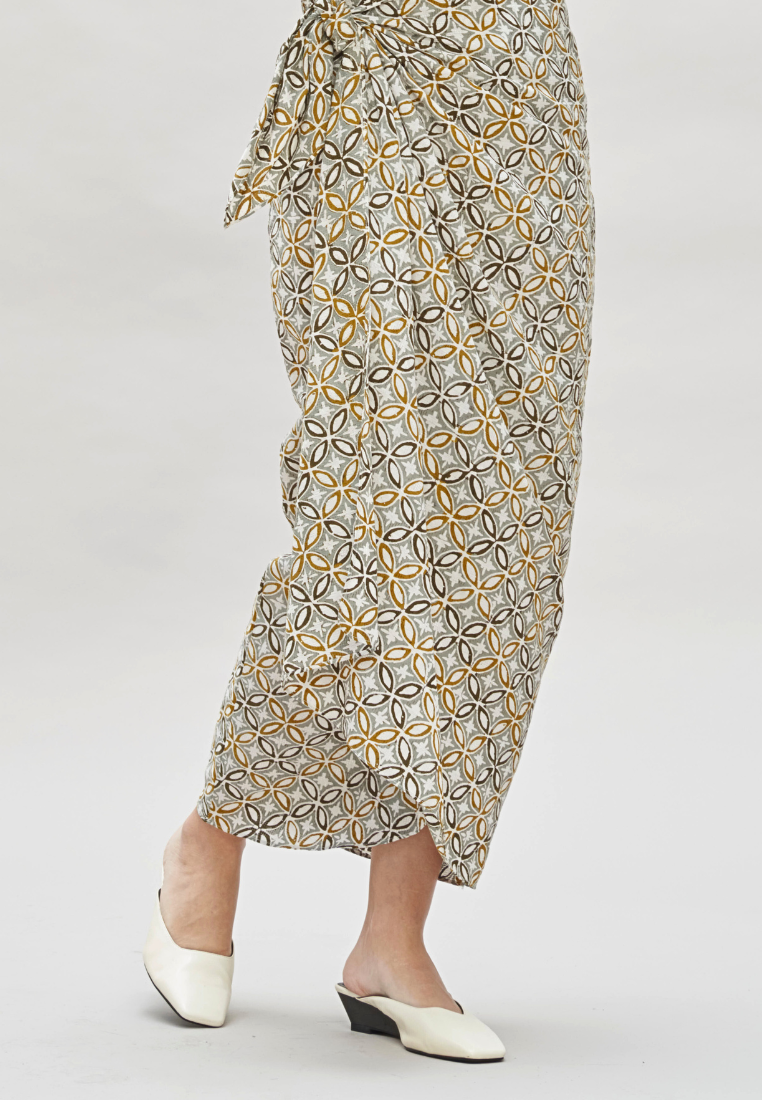 Thumbnail: Loveaisyah Mustard Batik Wrap Skirt
