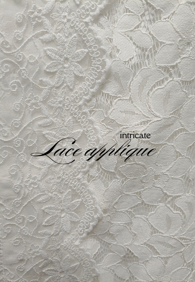 Thumbnail: shop white modern lace kebaya online hari raya