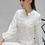 Thumbnail: Loveaisyah Victoria Ivory Lace Modern Kurung Top