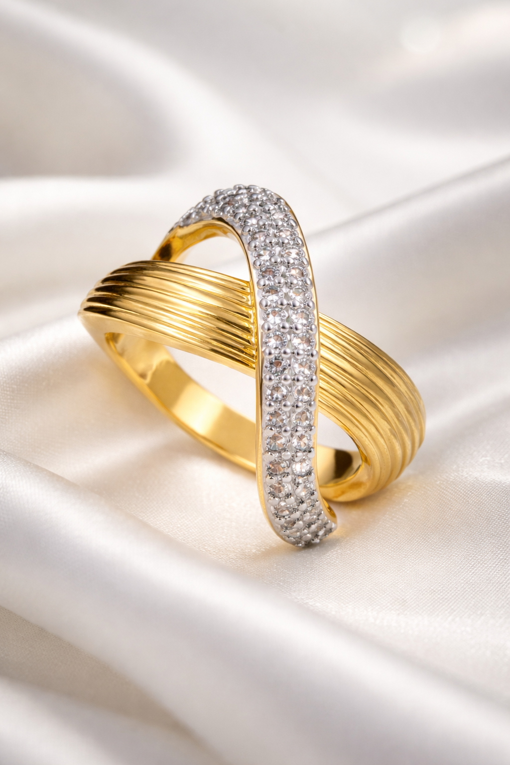 Lines Zircon Open Rings