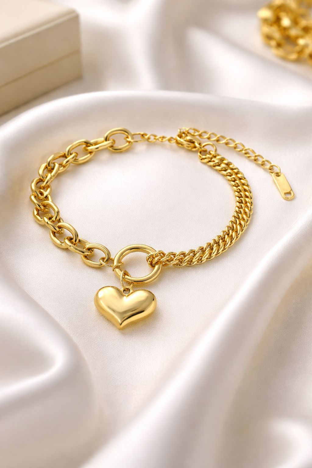 Gold Heart-Shaped Bracelet