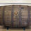 Thumbnail: a bourbon barrel on its side on the ground.