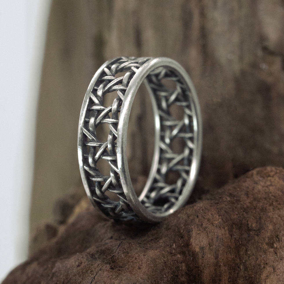 Sterling Silver Ring with Wiener Geflecht Mood Picture