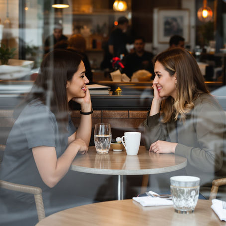 Friends discussing jobs