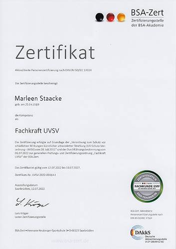 Zertifikat Staacke