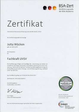 Zertifikat Wäcken