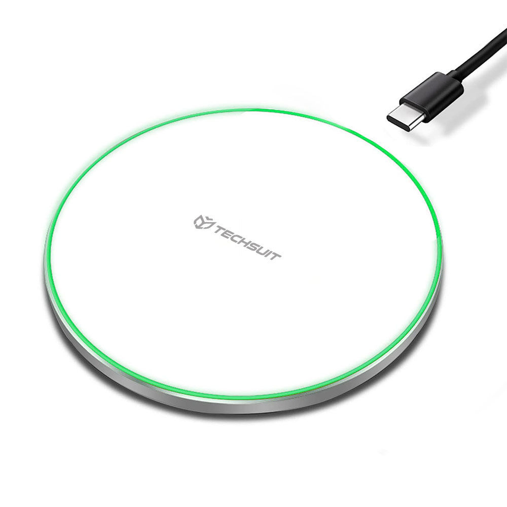 Wireless Charger Premium (CHWR031) - RGB Colors, 15W, 3A - White