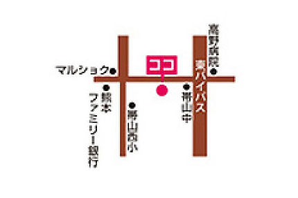 帯山中学校と帯山西小学校の間