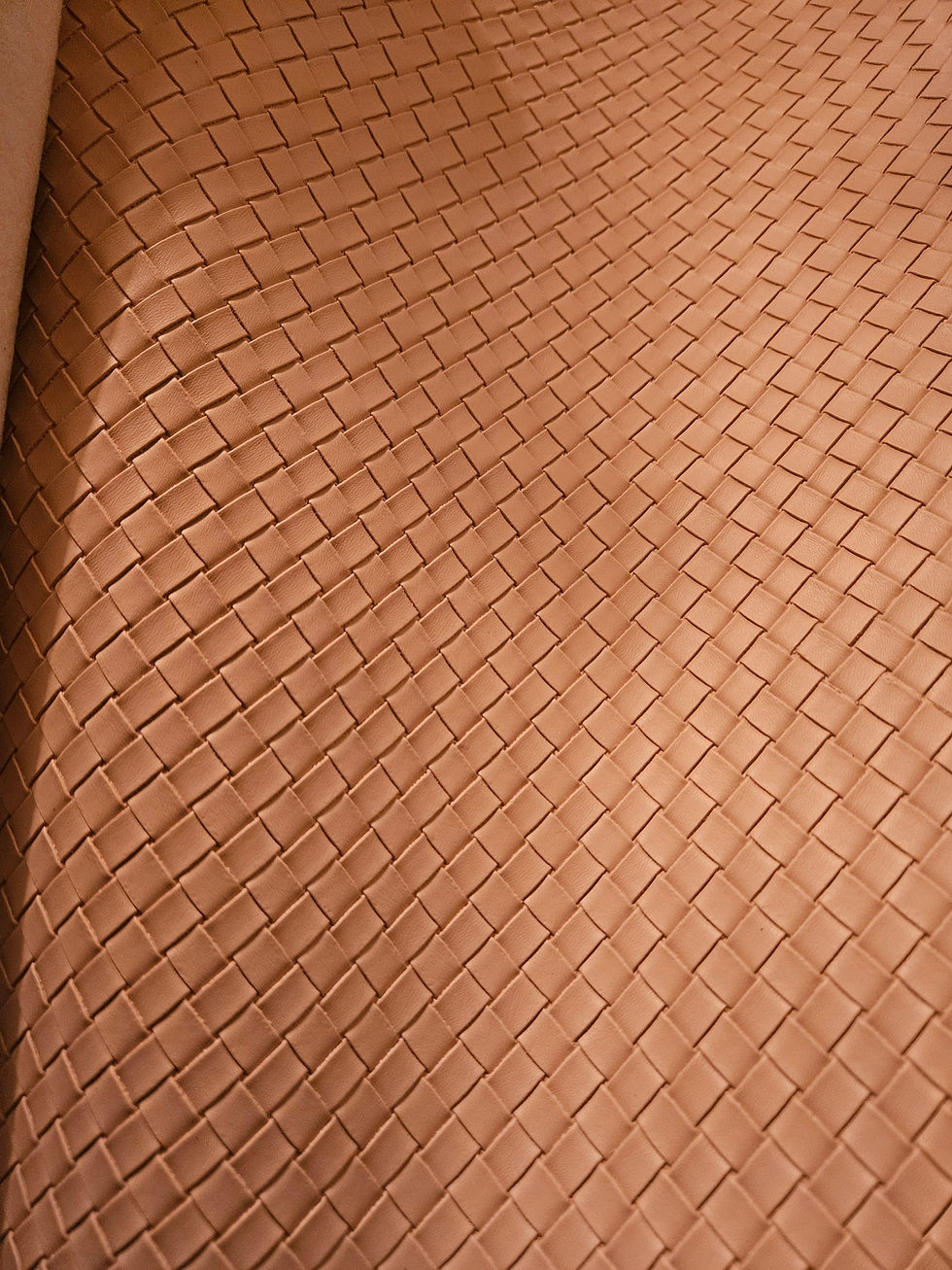 18"x 53" Pale pink weave faux leather