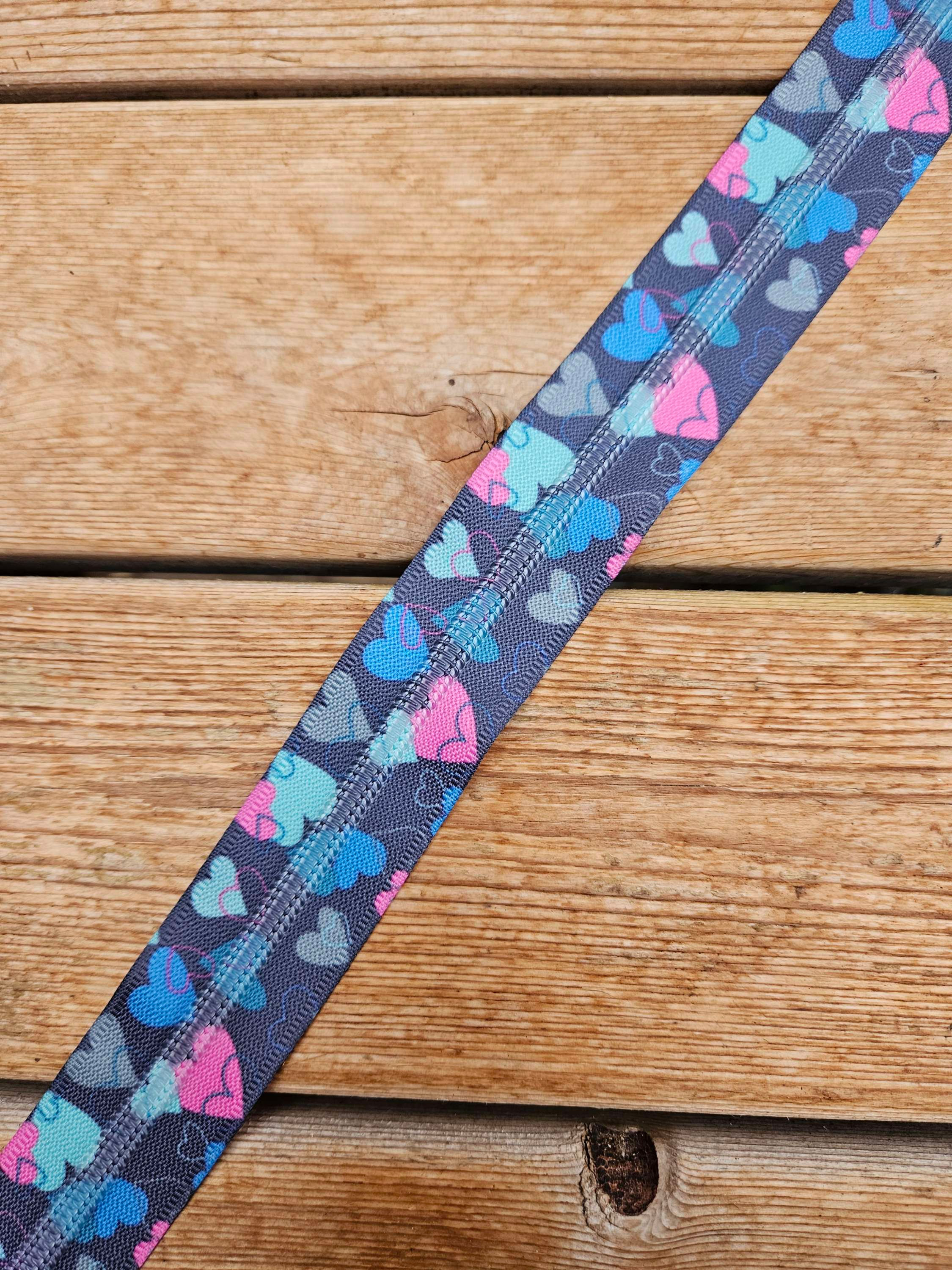 #5 Pastel hearts on charcoal tape