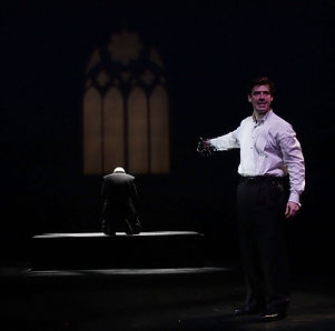 Hamlet and his praying Uncle