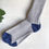 Thumbnail: Japanese Recycled Cotton Ribbed Socks - GREY & DENIM - S/M/L