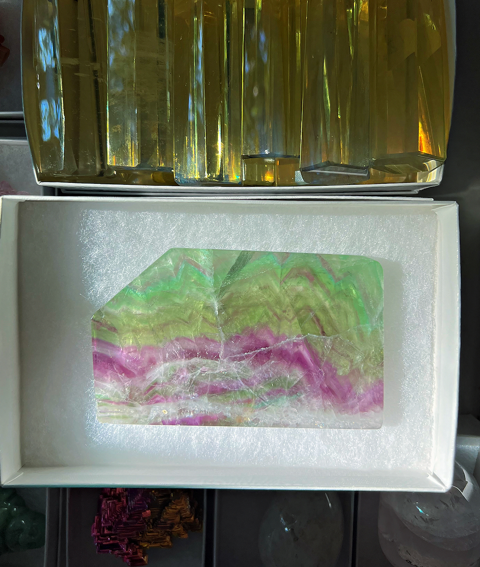 Thumbnail: Fluorite Slab-  Cleansing the Aura, Reduce Stressful and Negative Influences.