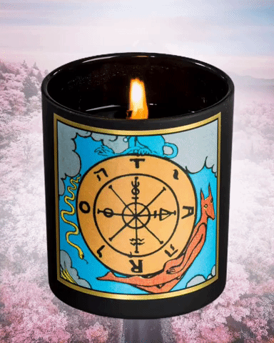 Wheel of Fortune 8.5oz Candle -Destiny, Luck, Opportunity, Winning!
