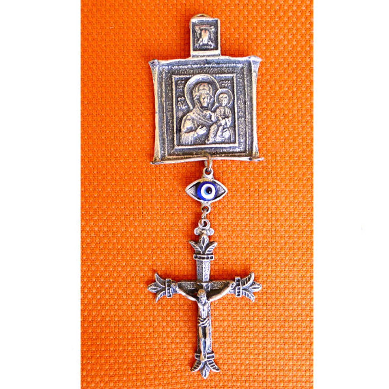 Blessing & Protection Wall Hanging Amulet with Glass Evil Eye